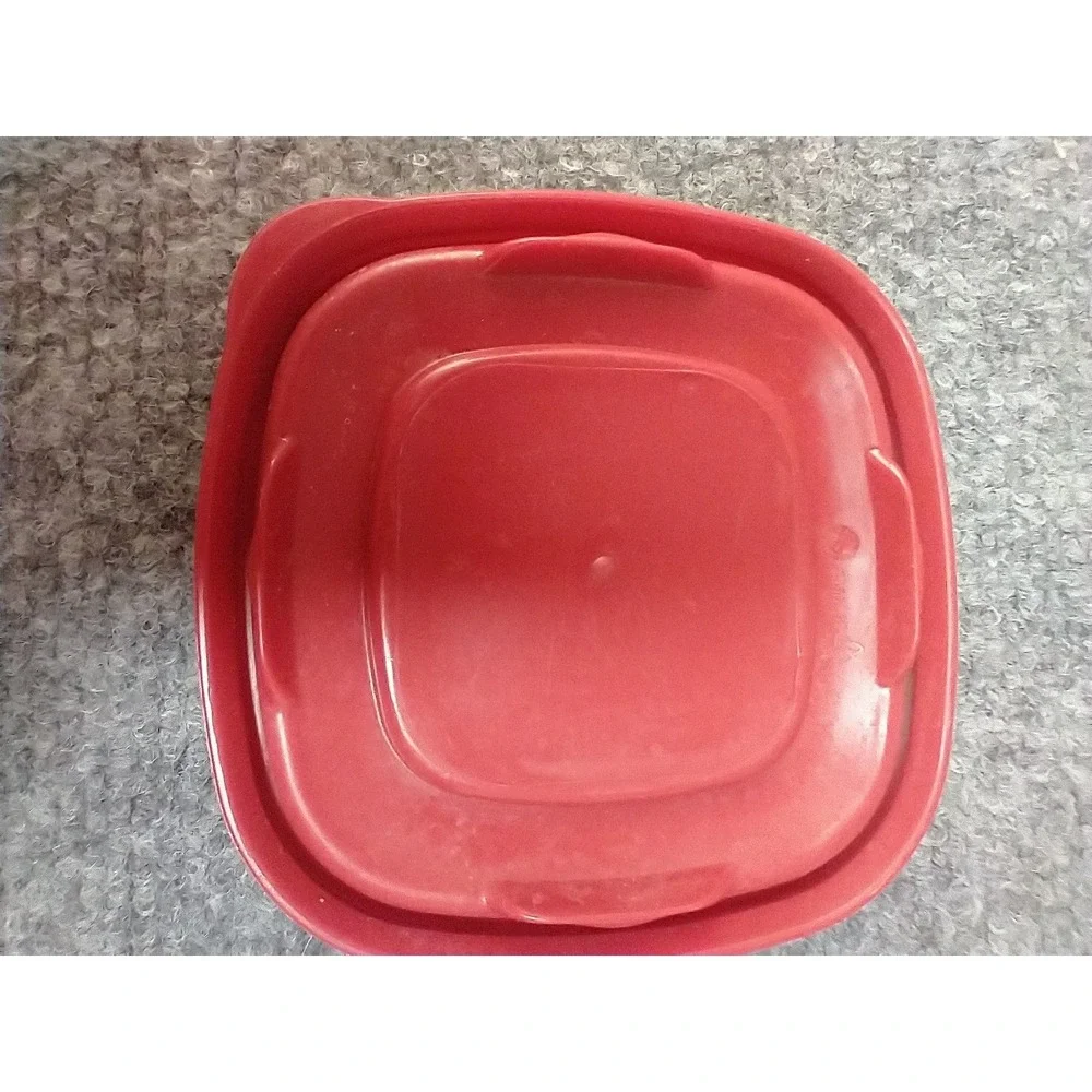 Rubbermaid Easy Find 1.25 Cup Food Storage Containers Red Lid Set of 2 extra lid